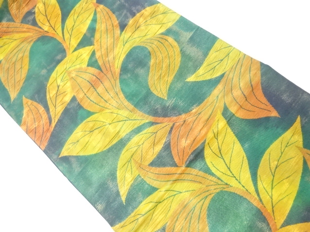JAPANESE KIMONO / NAGOYA OBI / FLOWER & PLANT